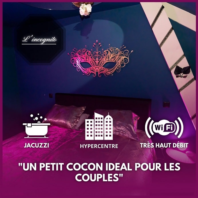 Location chambre avec Spa Jacuzzi privatif pour week end en amoureux Pays de la loire Love’nSpa - Le Saumur Tranquille - L'incognito4 de Le Saumur Tranquille - L'incognito