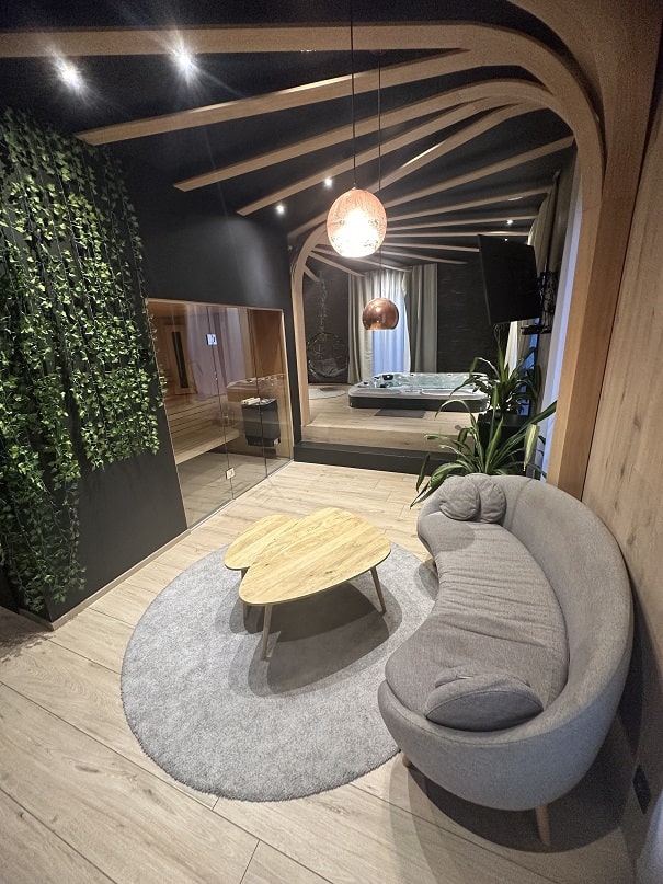 Spa de nage extérieur familial Ebene avec jets puissants, idéal détente et exercice quotidien, couleur grise moderne.5 de Spa Ebène
