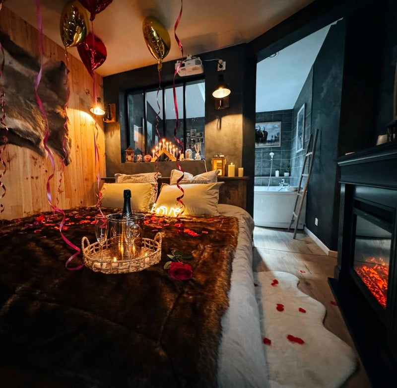 Chalet Romantique Spa & Ciné Privé - Love’nSpa - weekend en amoureux, love rooms avec spa ou jacuzzi privatif