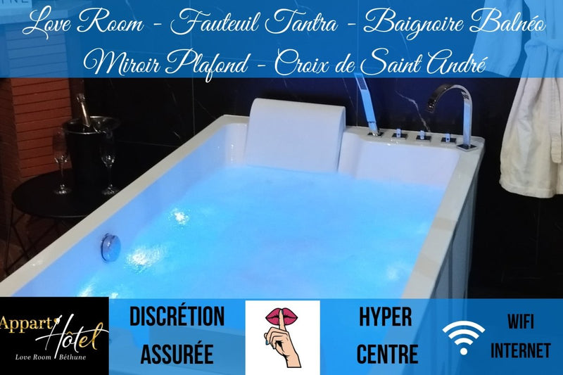 La Maison Coquine - Love Room romantique à Béthune - Love’nSpa - weekend en amoureux, love rooms avec spa ou jacuzzi privatif1 de La Maison Coquine -  Love Room romantique à Béthune
