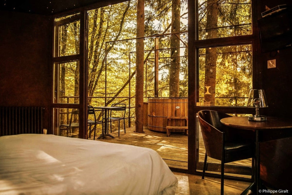 Le Moulin de la Jarousse - Cabane Métal - Love’nSpa - weekend en amoureux, love rooms avec spa ou jacuzzi privatif2 de Le Moulin de la Jarousse - Cabane Métal
