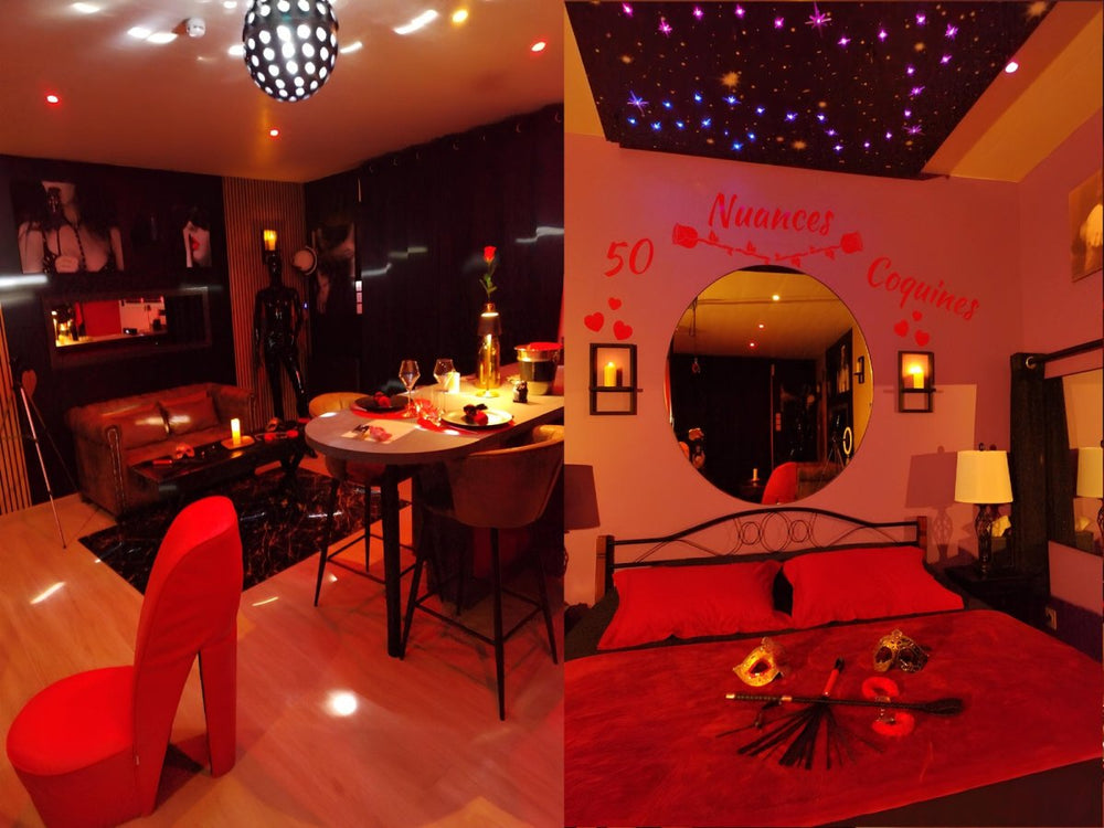 Love - Room, Gîte 4 étoiles, 50 Nuances Romantiques - Love’nSpa - weekend en amoureux, love rooms avec spa ou jacuzzi privatif2 de Love-Room, Gîte 4 étoiles, 50 Nuances Romantiques
