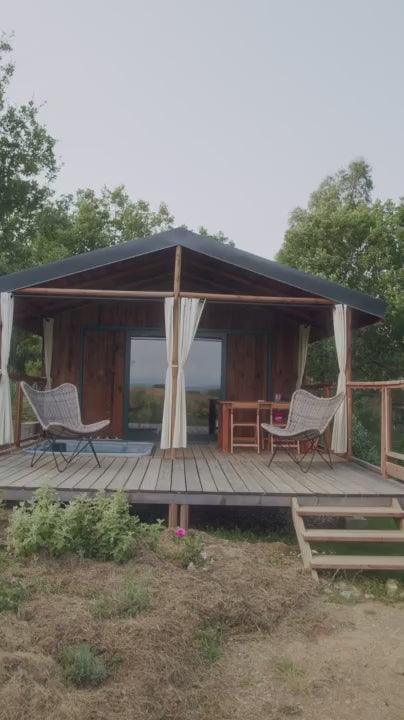 Trésors de Campagne - Cabane dans les bois Dame du Château avec jacuzzi privatif