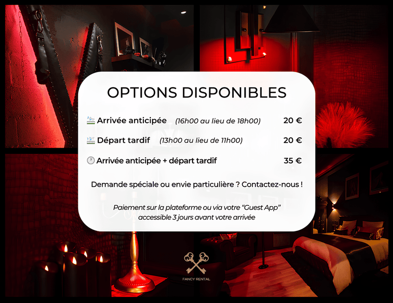 VELVET & LEATHER Loveroom - Secretroom - Sauna balnéo cinéma | par Fancy Rental - Love’nSpa - weekend en amoureux, love rooms avec spa ou jacuzzi privatif