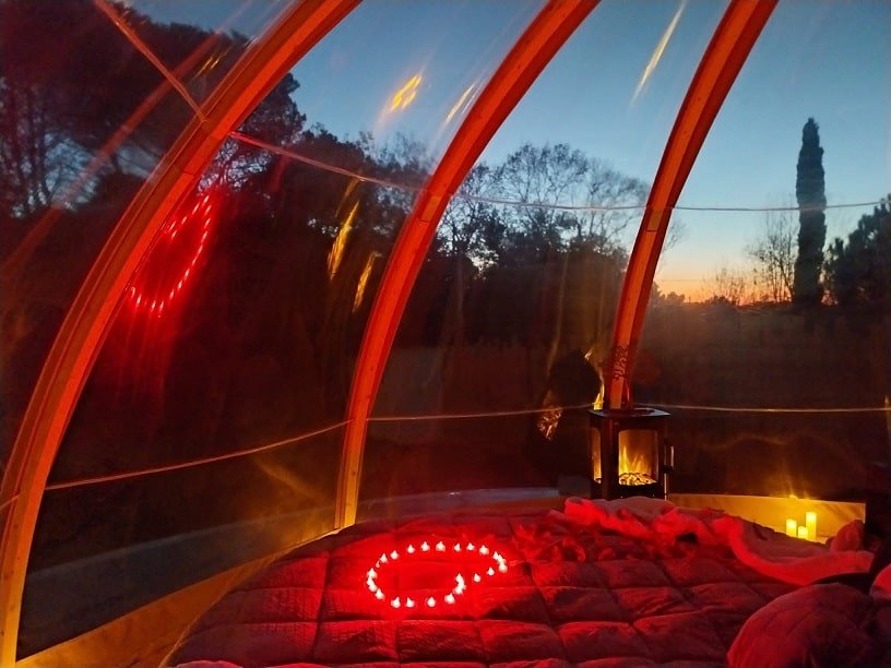 Le Clos F.M.R - Bulle WIGWAM Fanny - Love’nSpa - weekend en amoureux, love rooms avec spa ou jacuzzi privatif5 de Le Clos F.M.R - Bulle WIGWAM Fanny
