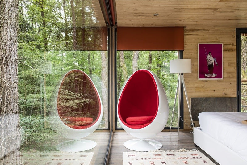 Loire Valley Lodge - Lodges design avec jacuzzi privé en terrasse - Sixtie’s - Love’nSpa - weekend en amoureux, love rooms avec spa ou jacuzzi privatif