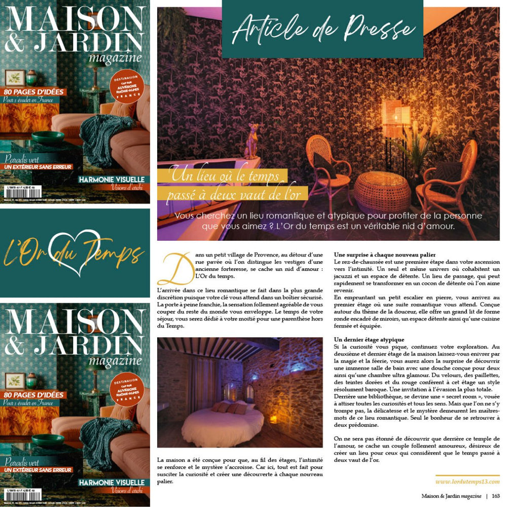 L'Or du Temps - Love’nSpa - weekend en amoureux, love rooms avec spa ou jacuzzi privatif10 de L'Or du Temps
